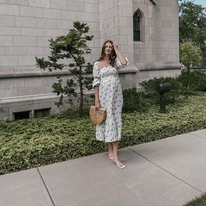 Nothing Fits But Yuki Dress in Blue and White Floral